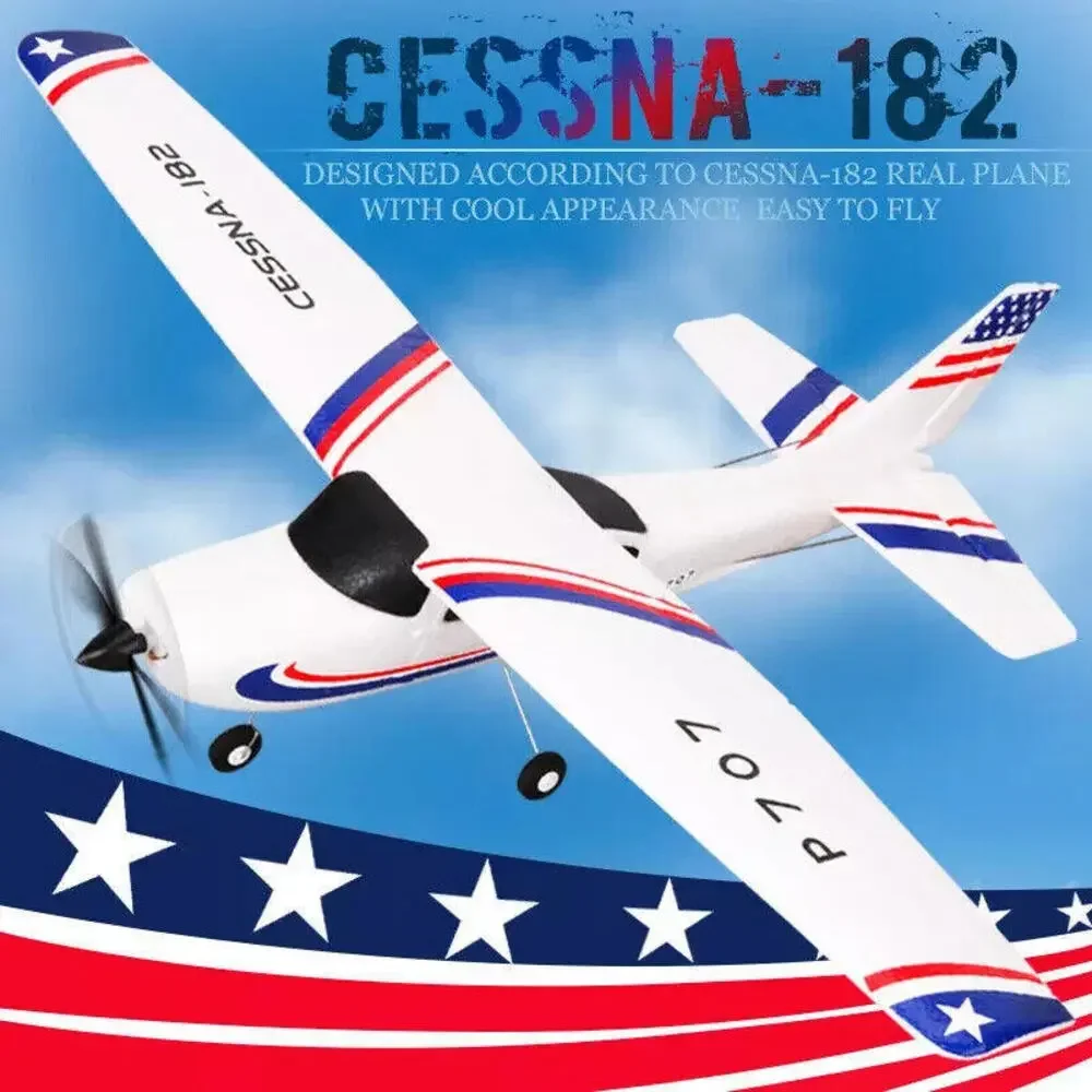New 3Ch Radio Control Airplane 2.4G Cessna 182‎ Ready To Fly